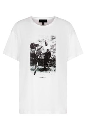 Emporio Armani Printed Cotton T-Shirt