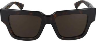 Bottega Veneta Havana Crystal Brown Zonnebril - Dames - Zonnebrillen - Bruin - 52 MM - Accessoires