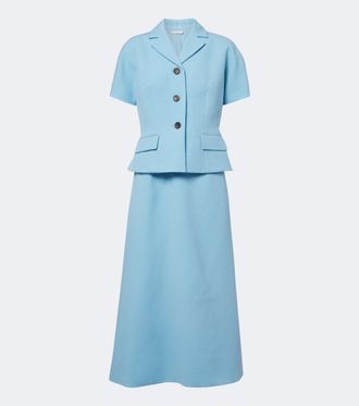 Emilia Wickstead Alexina wool cr&ecirc;pe midi dress