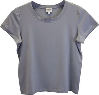 Armani Collezioni Short Sleeve T-shirt in Light Grey Viscose