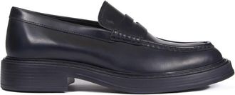 Tod's Leren Instapmocassin met Logo - Heren - Loafers - Zwart - 43 EU - Schoenen