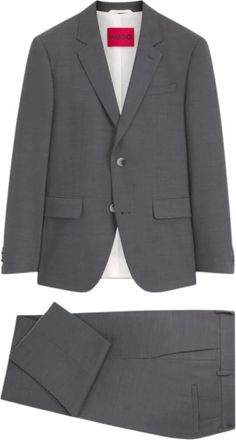 HUGO BOSS Kostuums - Heren - Business pakken - Grijs - 2XL - Kostuums
