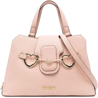 Love Moschino Big Heartbit tote bag - women - Polyurethane - OS - Neutrals