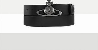Vivienne Westwood Orb Buckle Belt Toledo Leather Black S/m Unisex