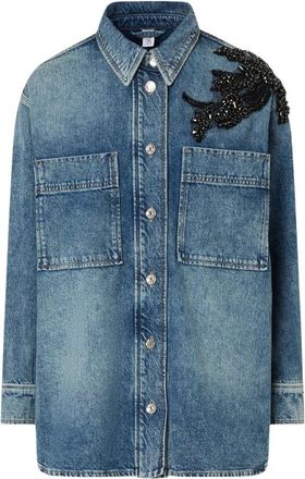 Liu Jo Denim Superior - Dames - Spijkeroverhemden - Blauw - S - Denim - Overhemden