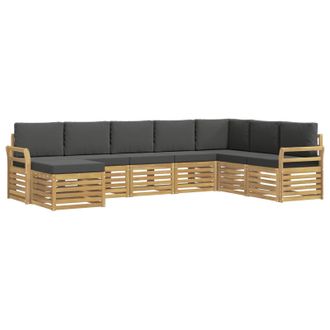 vidaXL Conjunto De Sof&aacute;s De Exterior 8 Pcs Blanco Y Antracita Vidaxl