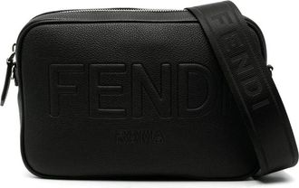 Fendi Embossed-logo Leather Body Bag