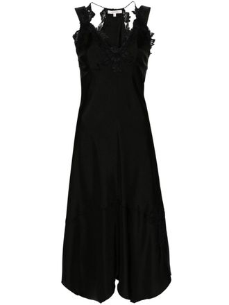 Dorothee Schumacher lace-appliqué camisole silk dress - Black