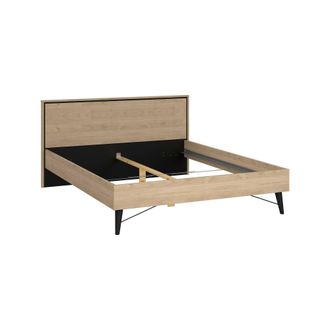 Dmora Cama Doble Cybele, Sommier Para Dormitorio, Estructura De Cama Por Habitaci&oacute;n, Estructura Del Sostenedor Del Colch&oacute;n, 207x193 H91 Cm, Roble Claro - Dm