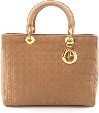 Dior Beige Nylon Handbag Tote Bag (Pre-Owned)