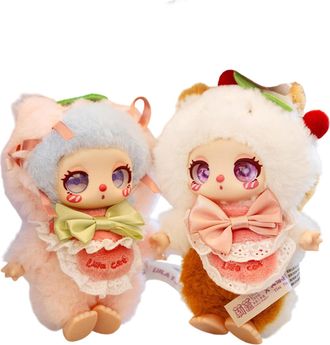 Generic Liila Series Pastry Chef Theme Plush Pendant, Mini Portable Soft Keychain, Random Cute Collection Pendant Plush Keychain, Fashionable Christmas Birthd