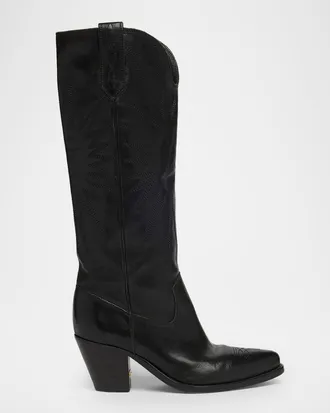 Golden Goose Wish Star Francesca Knee High Cowboy Boots