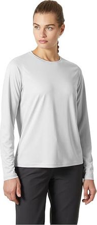 Helly Hansen HH Tech Crew Long Sleeve 2.0 Womens Clothing Grey Fog : SM, Polyester