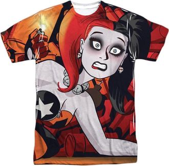 Gildan Batman Harley Cooke Cover Short Sleeve Adult Poly Crew Tee / T-Shirt