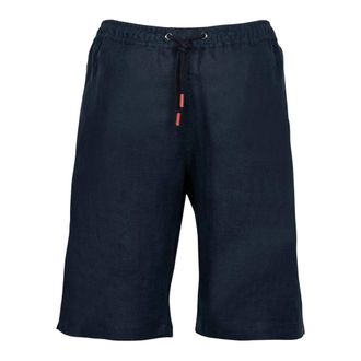 Kiton Casual Shorts, male, Blue, Size: 3XL Linen Shorts