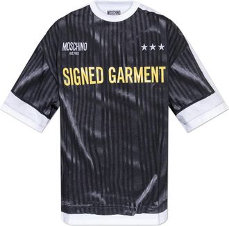 Moschino T-shirt met print - Heren - T-shirts - Zwart - S - Katoen - Tops
