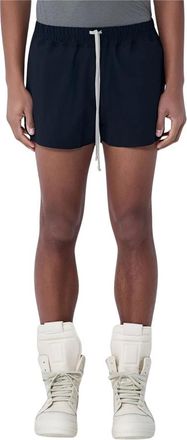 Rick Owens Shorts met elastische tailleband - Heren - Bermuda - Zwart - XL - Nylon - Korte Broeken