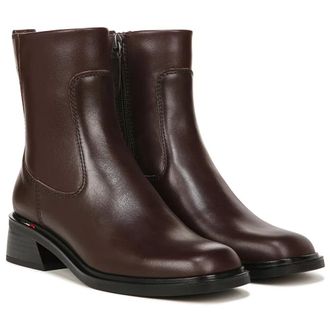 Franco Sarto Womens Franco Sarto Gracelyn Boots Castagno Brown Leather Square Toe RHS7539