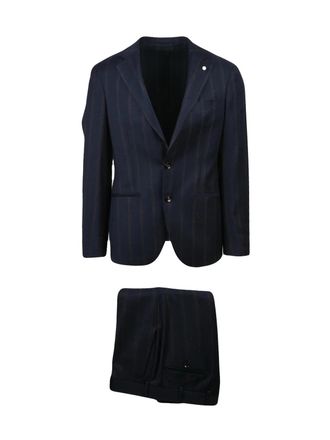 Lubiam Virgin Wool Stretch Tailored Sartorial Suit With Rounded Jacket