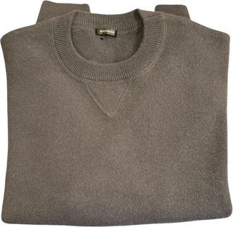Manrico Cashmere Kasjmier trui met ronde hals - Grijs