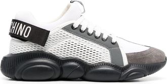 Moschino logo-detail low-top sneakers - men - Polyester/Fabric/Calf Leather/Rubber/Calf Leather - 40 - Black