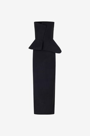 Roland Mouret Figurbetontes drapiertes Cr&ecirc;pe-Bustierkleid mit Schoss