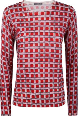 In Bed With You Wollen trui met geometrische print - Rood