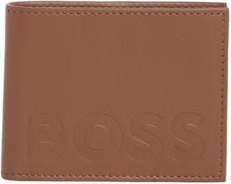 BOSS Laslo Leather Bifold Wallet in Medium Brown at Nordstrom Rack