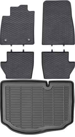 OEM Juego De Alfombrillas De Goma Para Coche Y Alfombrilla Para Maletero Para Ford Fiesta Hatchback A Partir De 2017