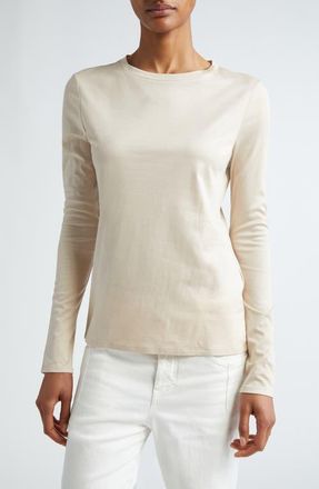 Eleventy Long Sleeve T-Shirt in Sand at Nordstrom, Size Xx-Small