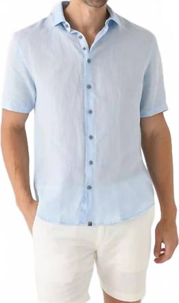 Johnnie-O Gianni Hangin Out Linen Button Down Shirt In Maliblu