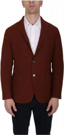 Michael Kors Structured Herringbone Blazer - Heren - Blazers - Bruin - M - Wol - Jassen