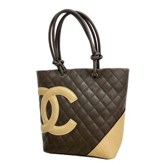 Chanel Brown Leather Tote Bag (Pre-Owned)
