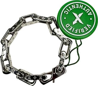 Louis Vuitton Pre-owned Womens Monogram Chain Bracelet in Silver Metal - One Size