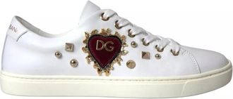 Dolce & Gabbana Portofino Sneaker - Dames - Sneakers - Wit - 36 1/2 EU - Leer - Schoenen
