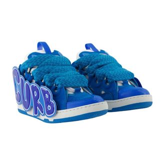 Lanvin Womens Curb Sneaker Blue Synthetic