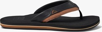 Reef Mens Reef CUSHION DAWN Mens Toe-Post Sandals Black/Tan - Size: 12