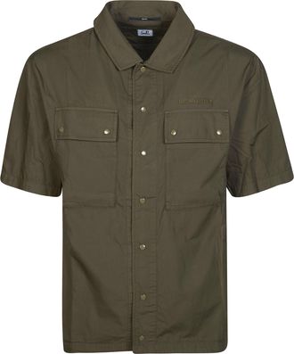 C.P. Company Vibrant Green Utility Short-Sleeved Shirt Jacket
