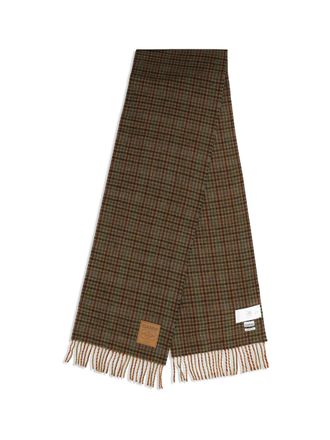 Ganni Small Check Wool Scarf - Multicolor