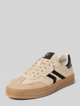 Tamaris Tamaris Low Top Sneaker aus echtem Rindsleder in Beige, Größe 36