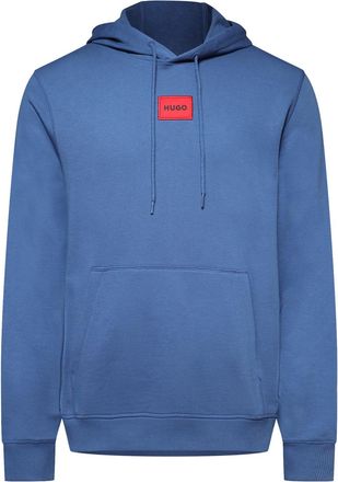 HUGO BOSS Hugo Daratschi herenhoodie van katoenen badstof met logo-label in blauw