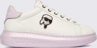 Karl Lagerfeld Sneakers basse in pelle di vitello con stampa grafica e punta tonda