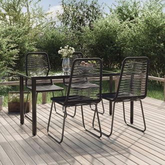 vidaXL Furniture Limited - Juego De Comedor Para Jard&iacute;n 5 Piezas Negro