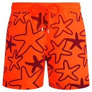Vilebrequin Ultra-light and packable Swim Shorts Flocked Starlettes in Fluo Fire at Nordstrom, Size Large