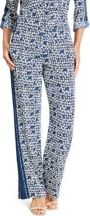 Nic+Zoe Etched Angles Wide Leg Pants in Indigo Multi at Nordstrom, Size 10