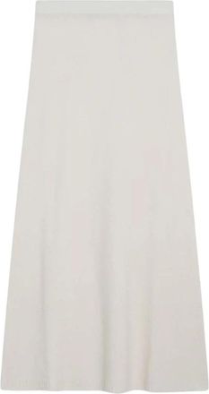 Max Mara Dorina Rok - Dames - Midirokken - Wit - S - Kasjmier - Rokken