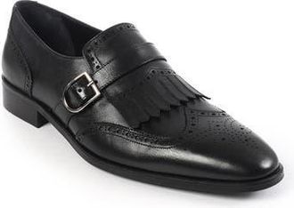 Vella Pais Madrona Kiltie Fringe Wingtip Loafer in Black at Nordstrom Rack, Size 13