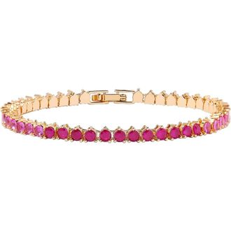 Brook & York Isabella Birthstone Tennis Bracelet in Gold-July at Nordstrom