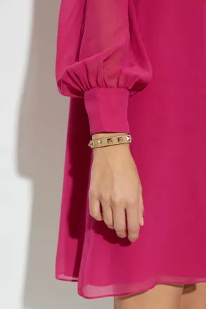 Valentino Garavani Suede Bracelet With Studs, Womens, Beige