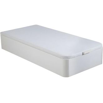 Vente-Unique Vente-unique - Rete a doghe con contenitore 90 x 200 cm Bianco opaco - hestia di ysm&eacute;e